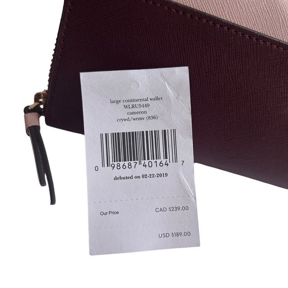 kate spade Large Continental Wallet Cameron with Tags - Picture 2 of 15